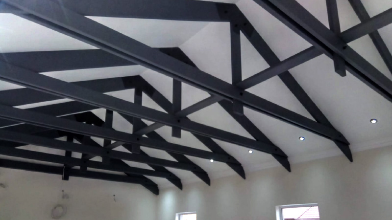 Ceiling boards, gutters and downpipes